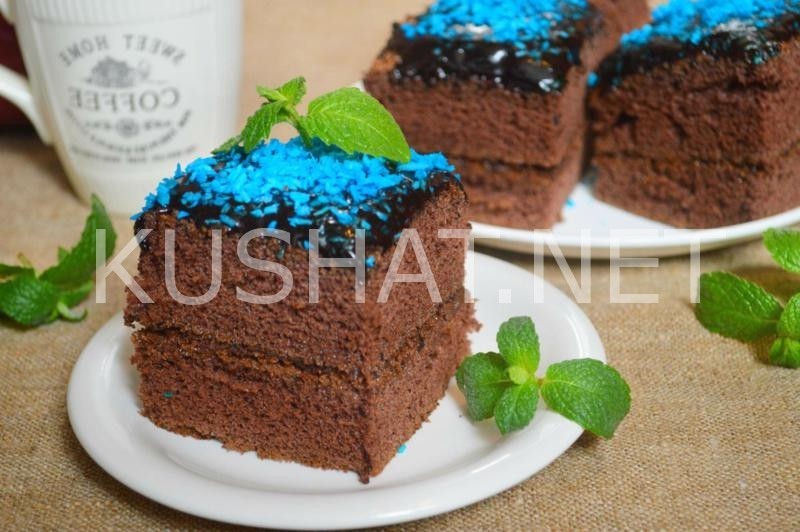 19_шоколадный торт со сгущенкой и глазурью