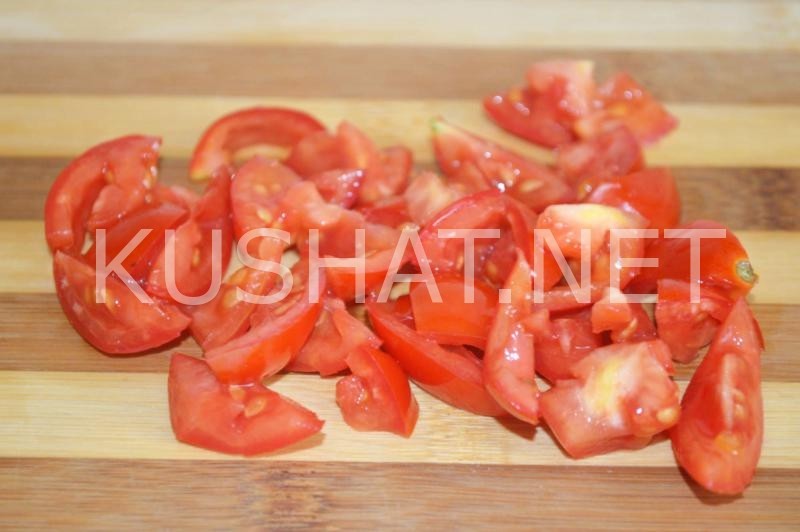 2_салат с ветчиной, маринованным луком, сыром и помидорами