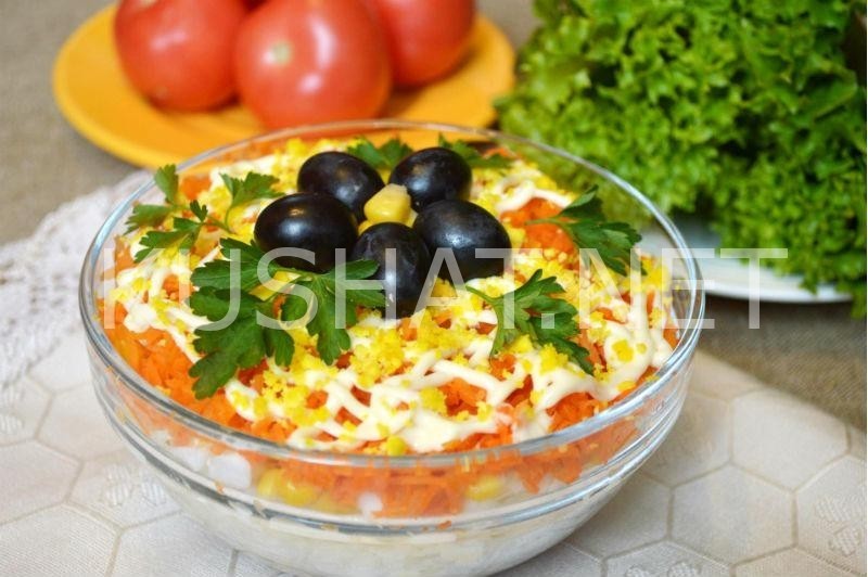 9_слоеный салат с копченой рыбой и картофелем