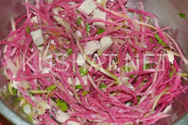 10_салат из редьки с мясом и луком Узбекистан