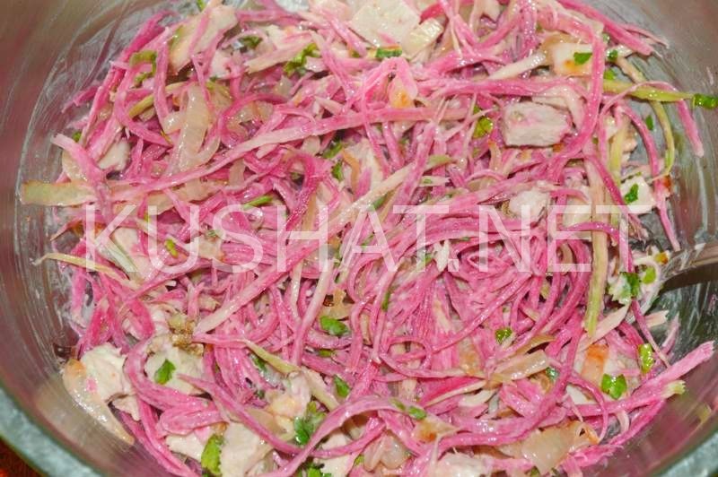11_салат из редьки с мясом и луком Узбекистан
