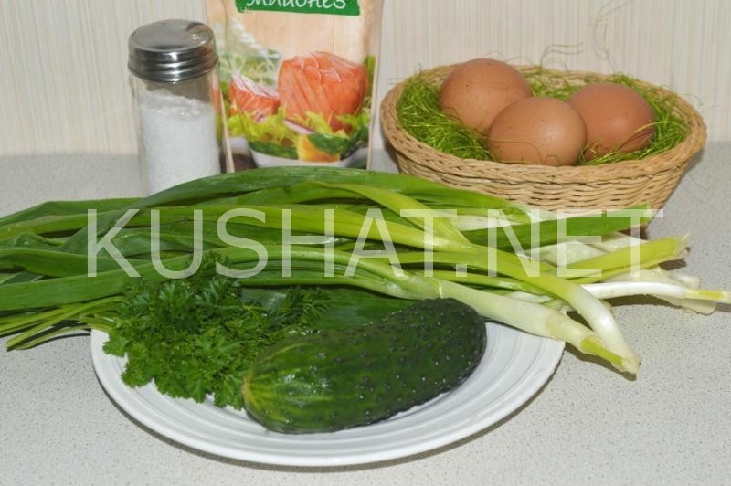 1_салат из зеленого лука с яйцами и огурцом