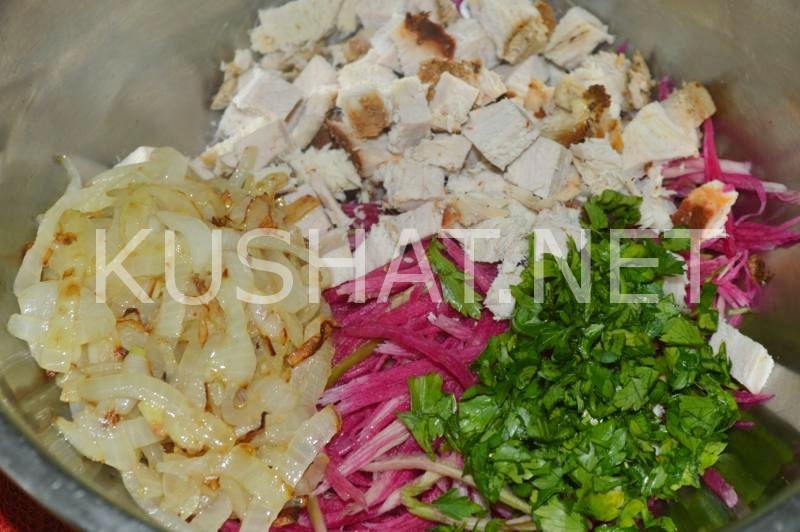 8_салат из редьки с мясом и луком Узбекистан