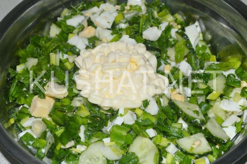 9_салат из зеленого лука с яйцами и огурцом