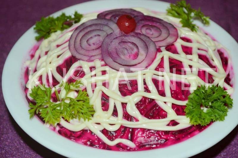 16_слоеный салат с сардинами и свеклой