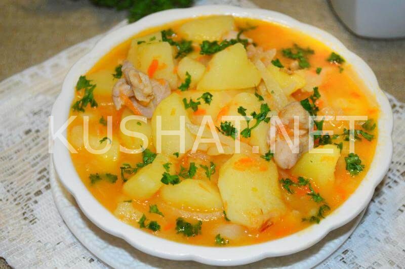 Пошаговое приготовление рагу с капустой, картофелем и мясом, рецепт с фото: