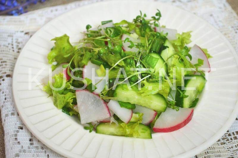 12_салат с редисом, огурцами и кресс-салатом