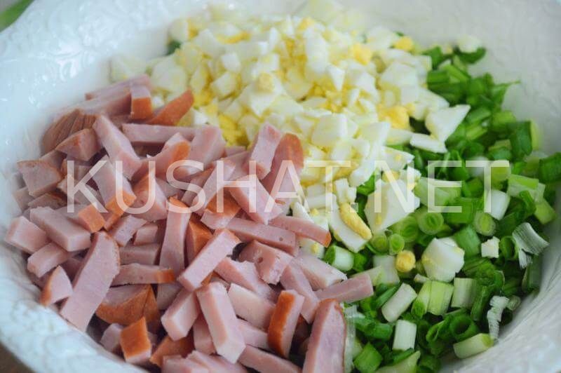 5_салат с ветчиной, горошком и зеленым луком