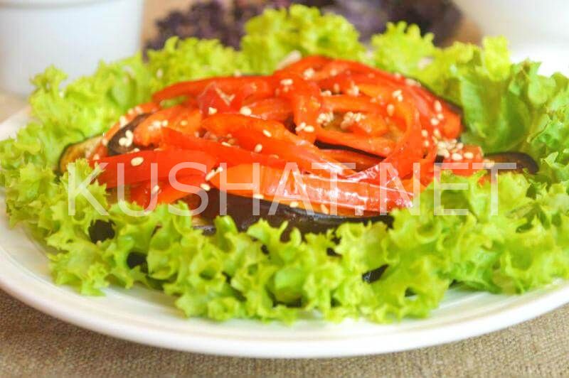 10_теплый салат с баклажанами и перцем