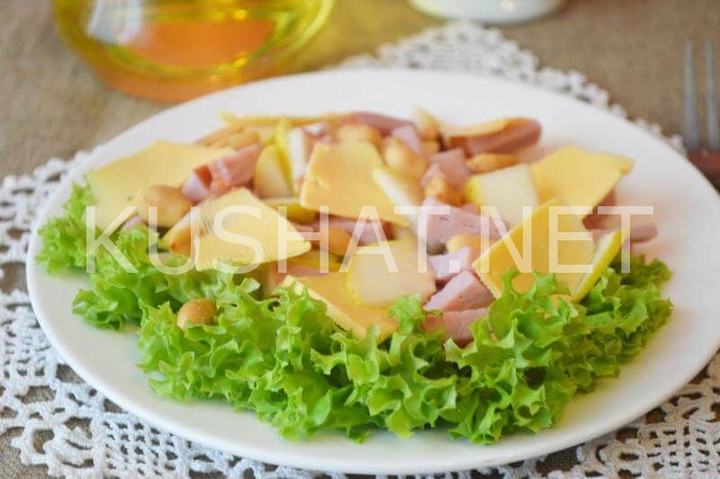 8_салат с грушей, ветчиной и сыром