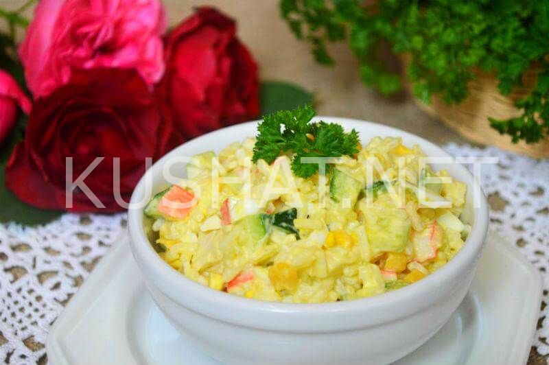 12_салат с крабовыми палочками и рисом