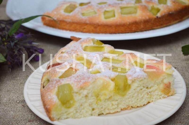 16_бисквитный пирог с ревенем