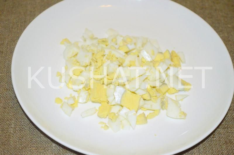 1_салат с ветчиной, кукурузой и маринованными огурцами