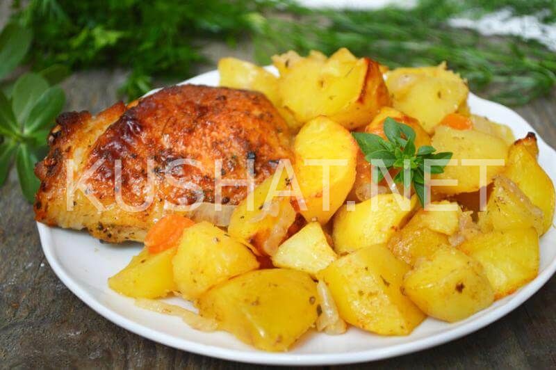 Картофель с курицей в рукаве – кулинарный рецепт