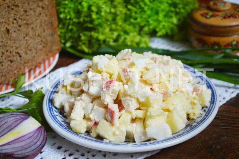 9_салат с крабовыми палочками, яблоком и сыром