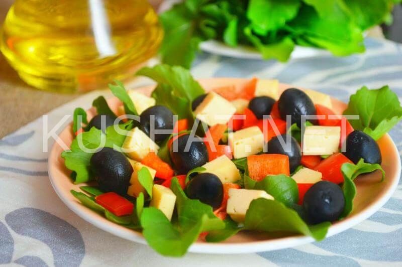 7_салат с рукколой, маслинами и сыром
