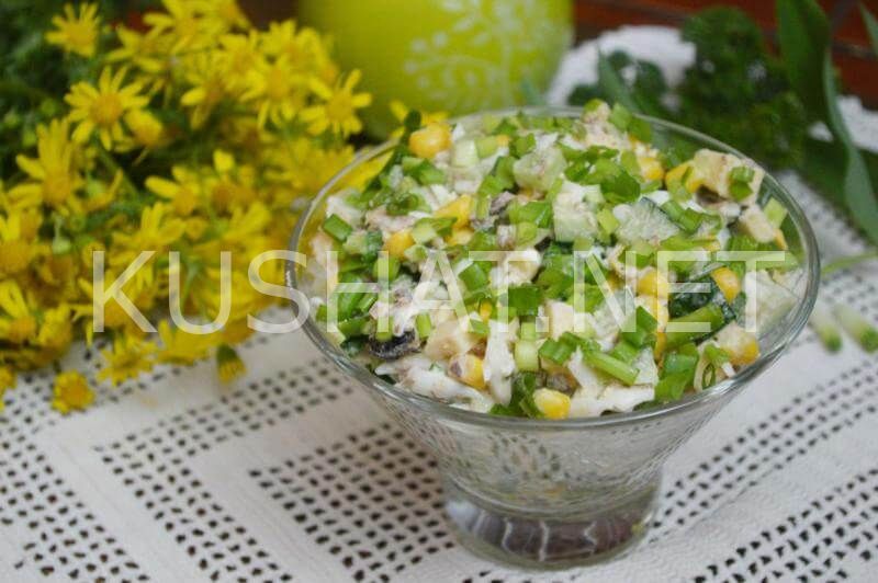 11_салат со шпротами, кукурузой и огурцом