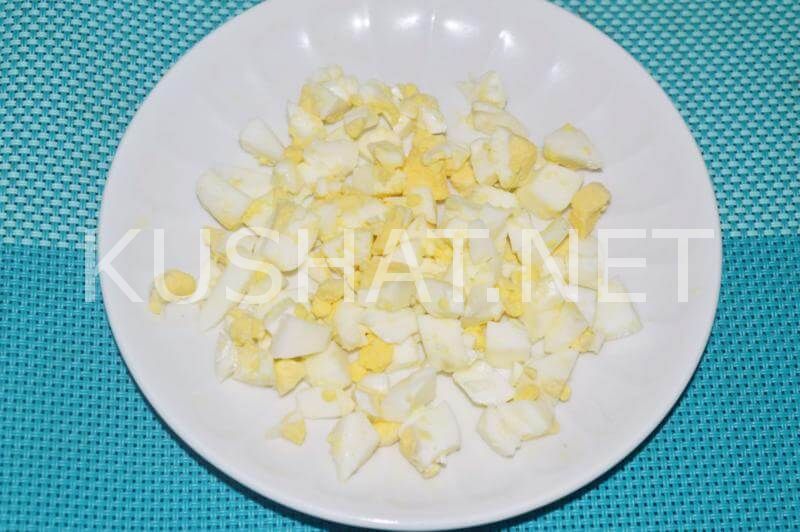 1_салат с ветчиной, сыром и кукурузой