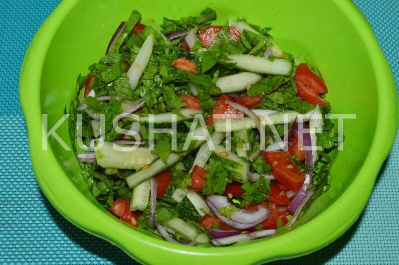 6_салат со шпинатом, помидорами и огурцами