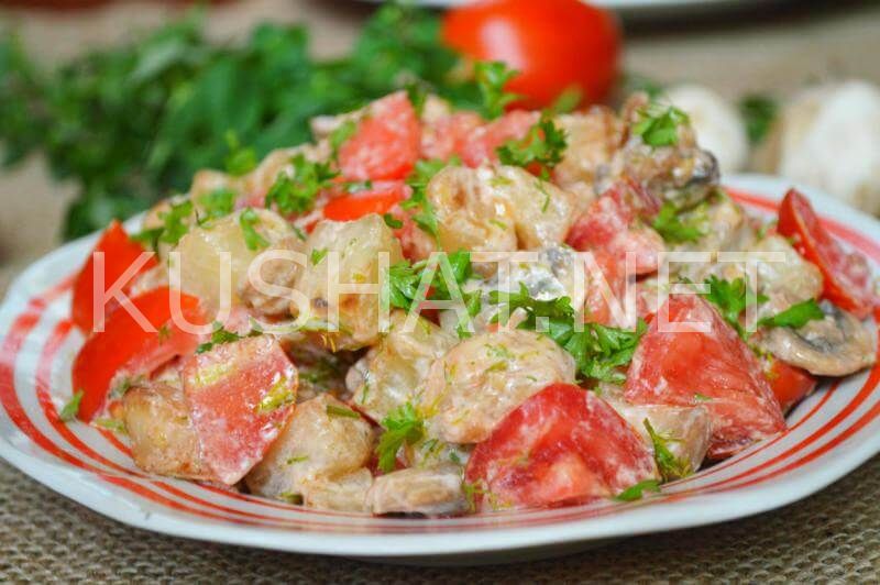 11_салат из баклажанов с помидорами и грибами