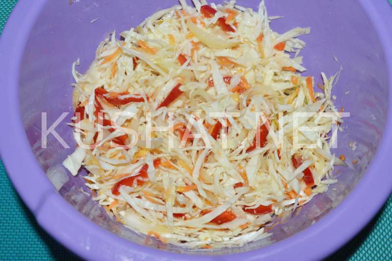 10_салат из капусты с болгарским перцем, морковью и луком