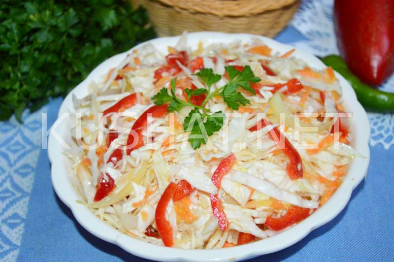 11_салат из капусты с болгарским перцем, морковью и луком