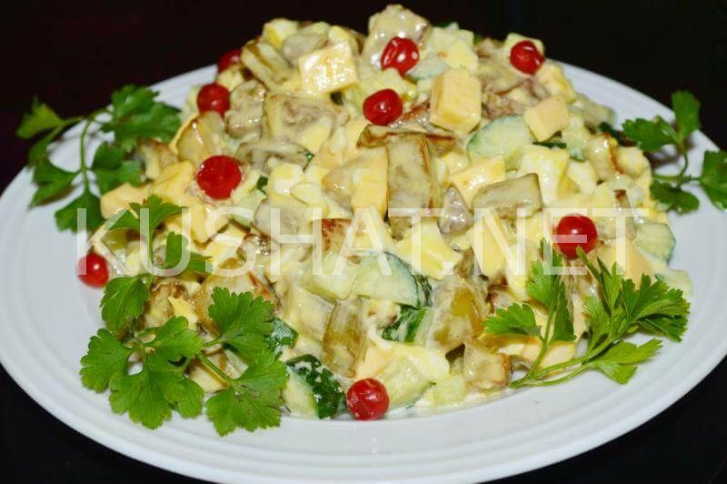12_салат из баклажанов с огурцами и сыром