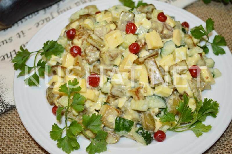 15_салат из баклажанов с огурцами и сыром