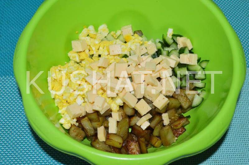 8_салат из баклажанов с огурцами и сыром