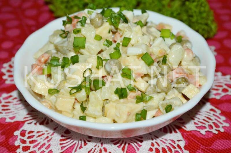 10_картофельный салат с зеленым горошком и сыром