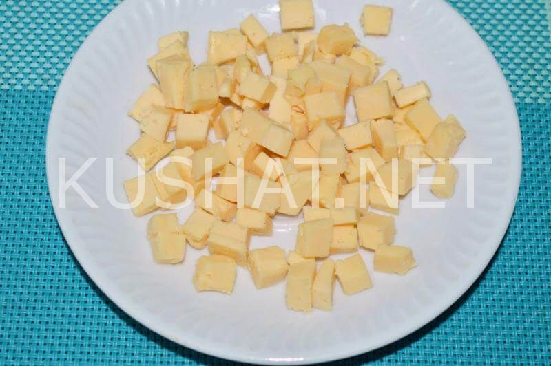 2_салат с ветчиной, сыром и огурцами