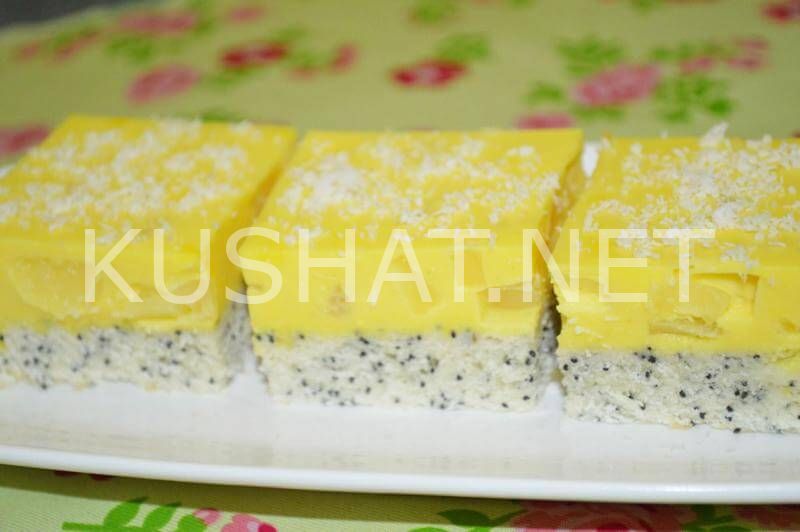 23_бисквитный торт с желе и ананасами
