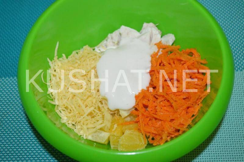 6_салат с курицей, апельсинами и корейской морковью