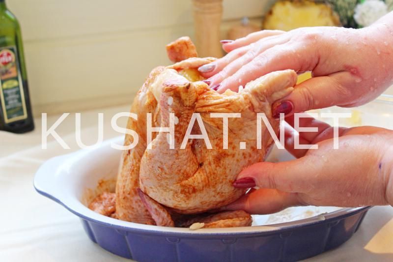 6_курица, фаршированная рисом в духовке